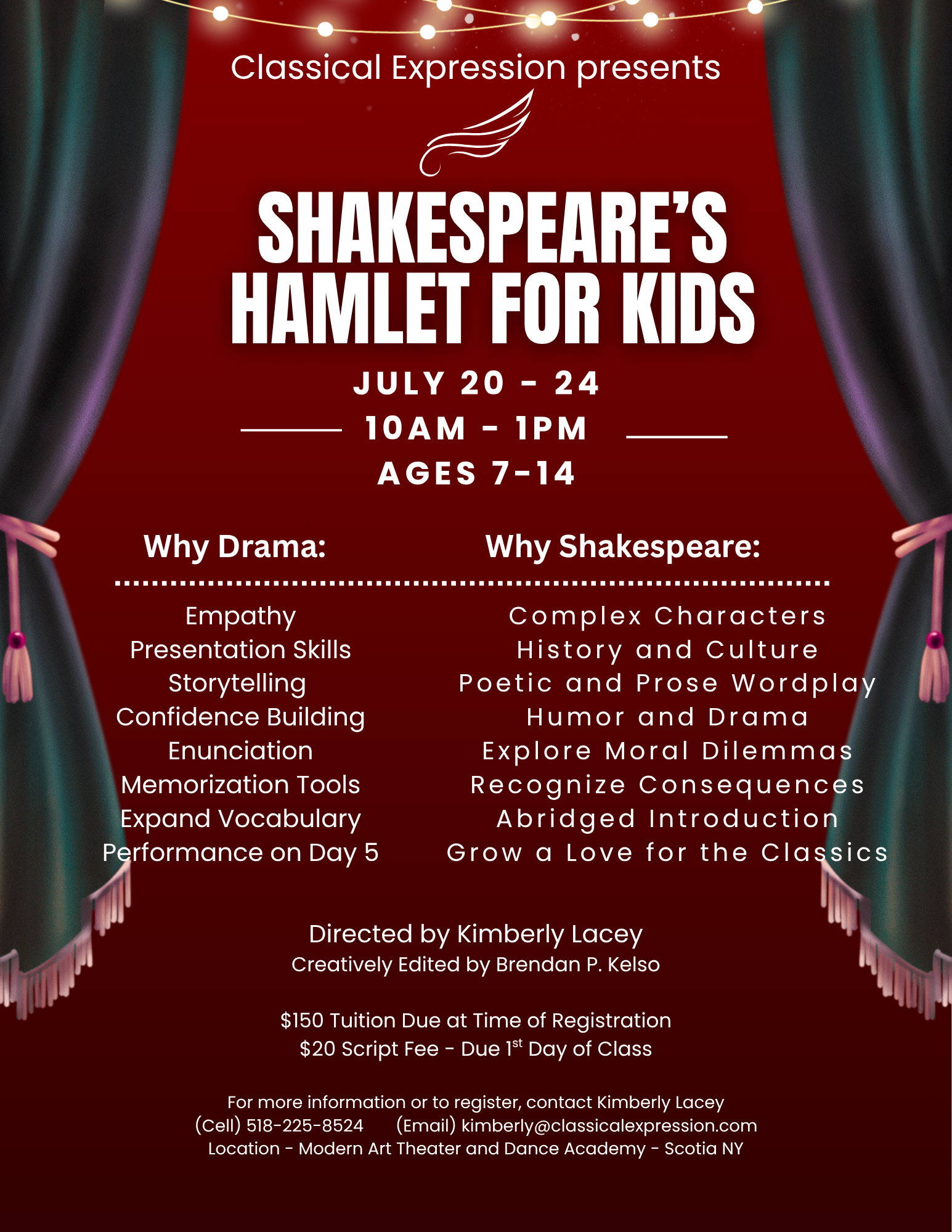 Hamlet for Kids promo flyer